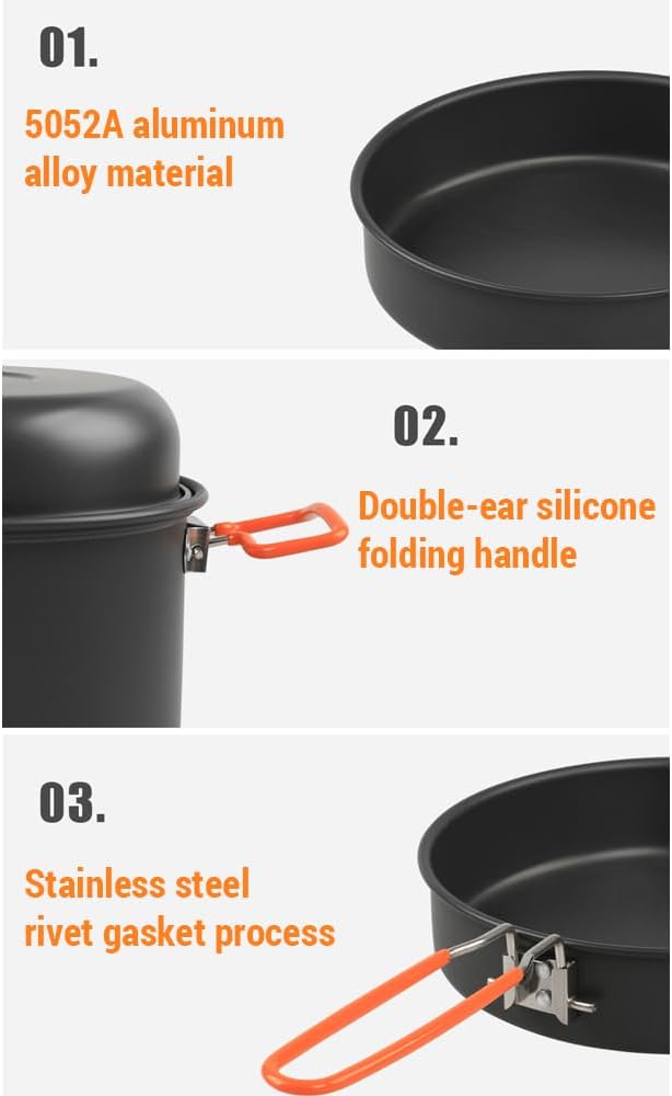 Outdoor Cookware Kit 🍲✨ | Lightweight Backpacking Cooking Set 🏕️