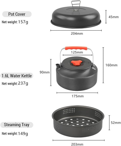 Outdoor Cookware Kit 🍲✨ | Lightweight Backpacking Cooking Set 🏕️