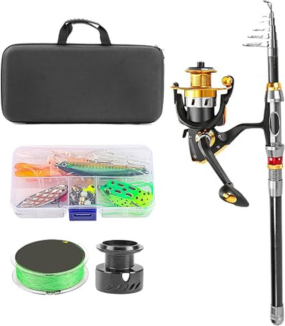 Telescopic Fishing Rod 🎣🌊 | Portable Lightweight Fishing Pole 🐟✨