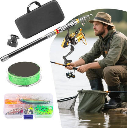 Telescopic Fishing Rod 🎣🌊 | Portable Lightweight Fishing Pole 🐟✨