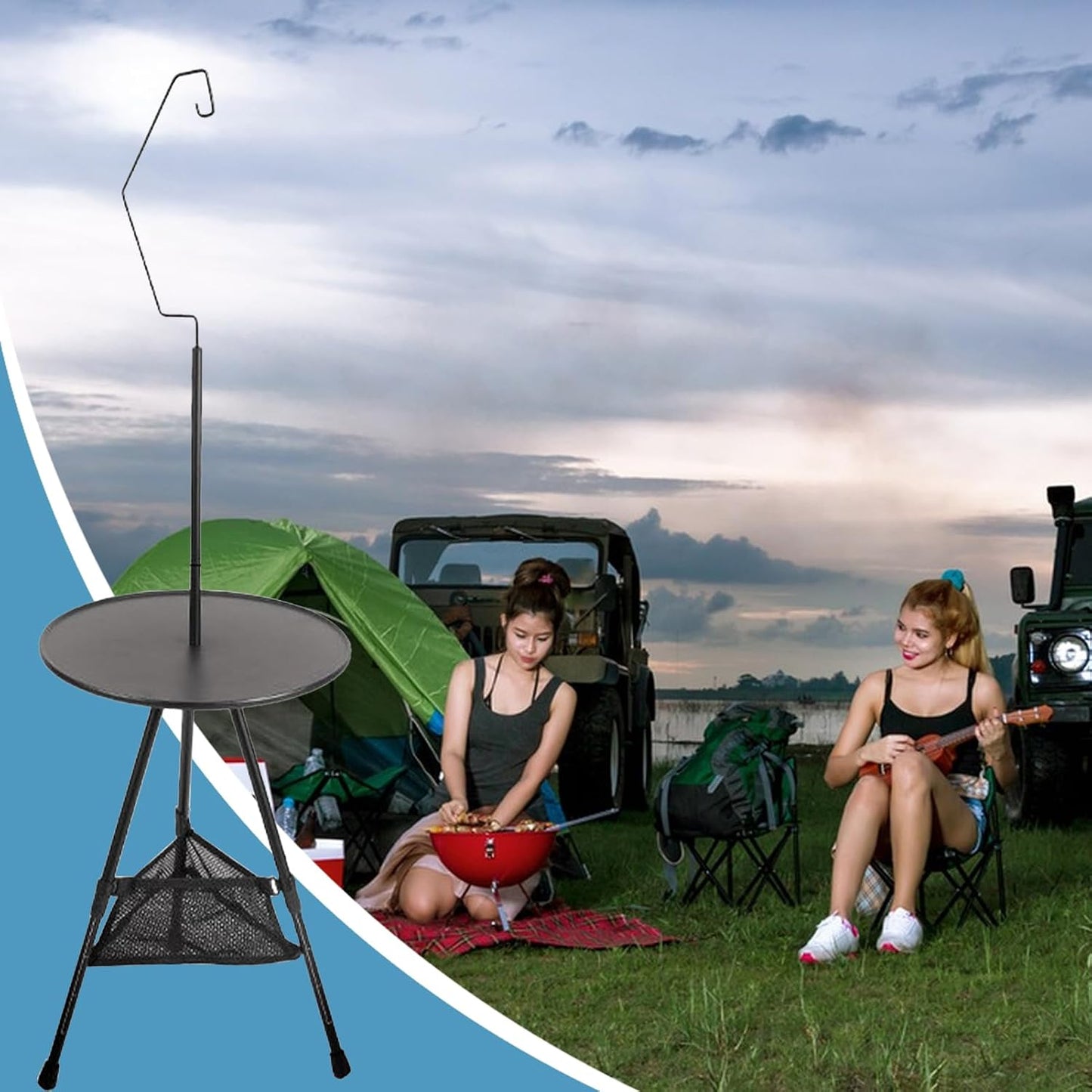 Portable Camping Table 🪵🏕️ | Compact Folding Outdoor Desk ✨