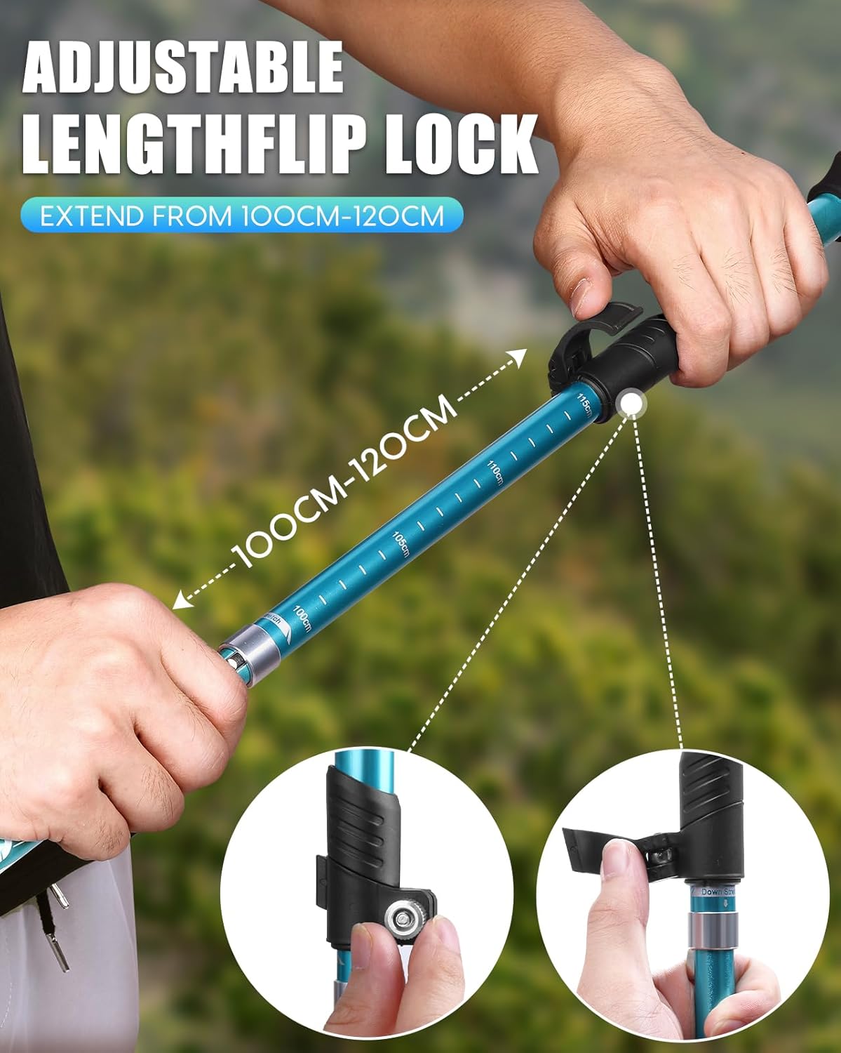 Ultra-Light Collapsible Trekking Poles 🏔️✨ | Aluminum Telescopic Hiking Sticks 🥾