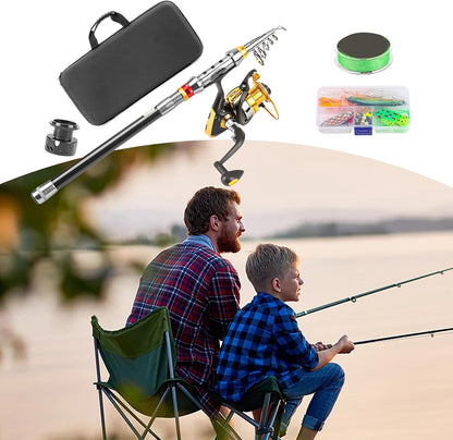 Telescopic Fishing Rod 🎣🌊 | Portable Lightweight Fishing Pole 🐟✨