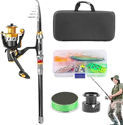 Telescopic Fishing Rod 🎣🌊 | Portable Lightweight Fishing Pole 🐟✨