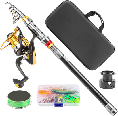 Telescopic Fishing Rod 🎣🌊 | Portable Lightweight Fishing Pole 🐟✨