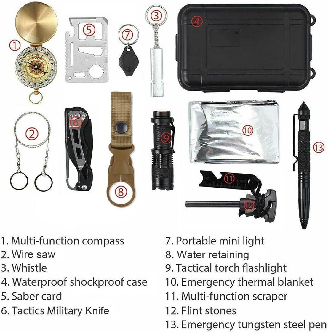 Emergency Survival Kit 🎒🔥 | Tactical Outdoor Gear Set 🧭✨