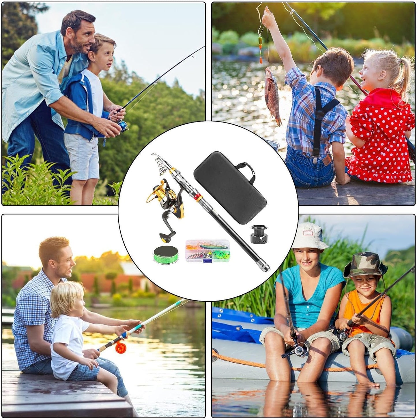 Telescopic Fishing Rod 🎣🌊 | Portable Lightweight Fishing Pole 🐟✨