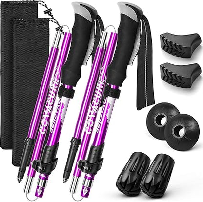 Ultra-Light Collapsible Trekking Poles 🏔️✨ | Aluminum Telescopic Hiking Sticks 🥾