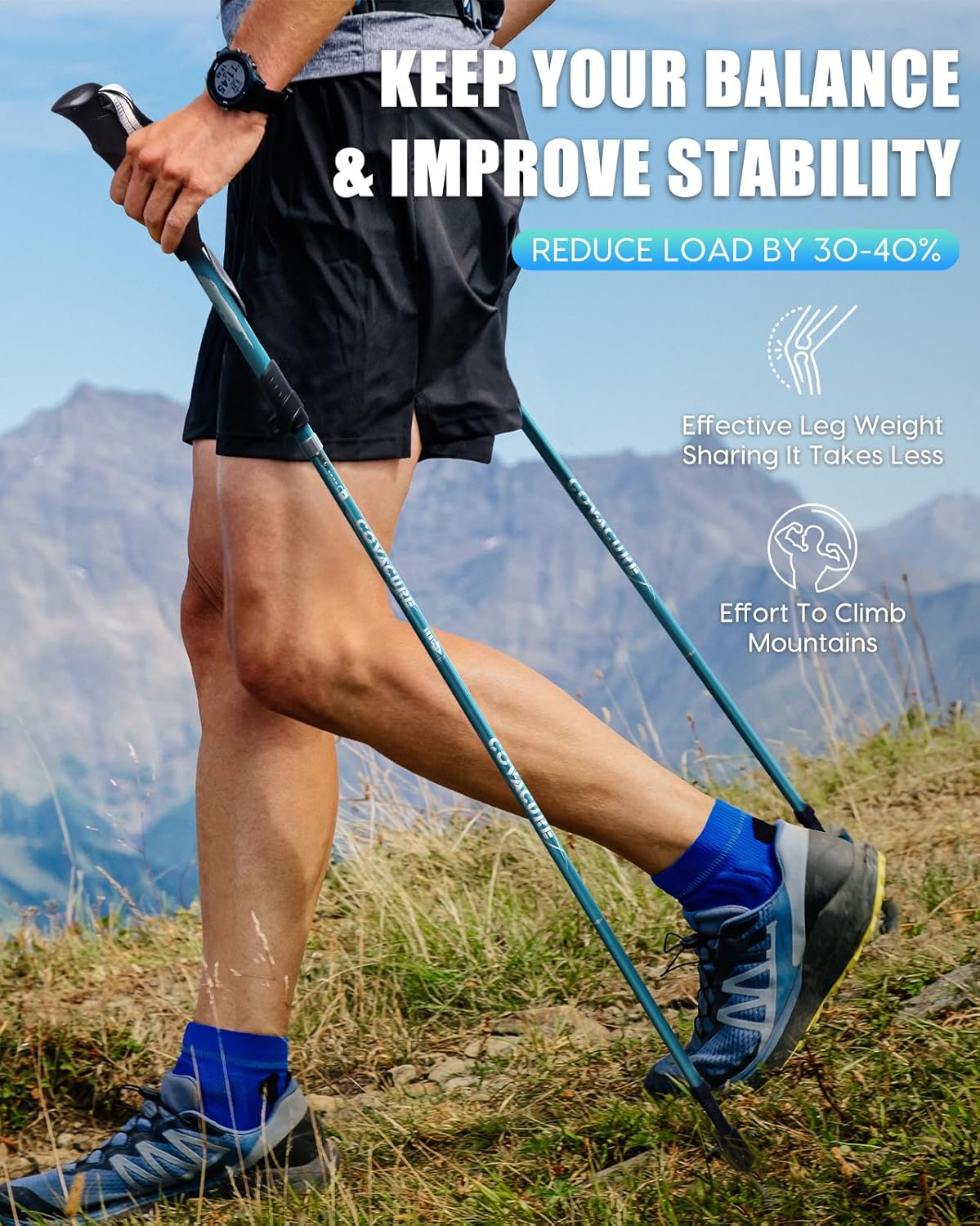Ultra-Light Collapsible Trekking Poles 🏔️✨ | Aluminum Telescopic Hiking Sticks 🥾